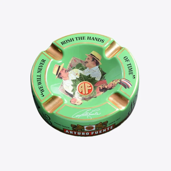 Arturo Fuente Hands of Time 4-Cigar Ashtray Green Arturo Fuente Hands of Time 4-Cigar Ashtray Green