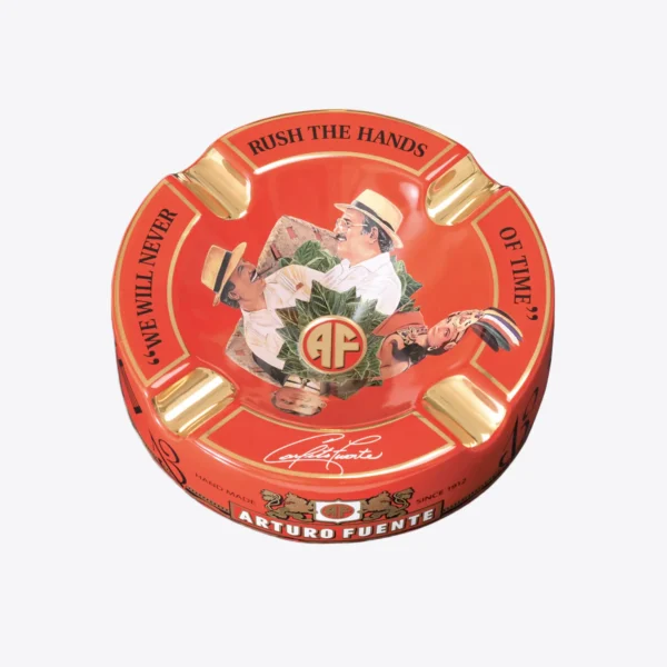 Arturo Fuente Hands of Time 4-Cigar Ashtray Red Arturo Fuente Hands of Time 4-Cigar Ashtray Red