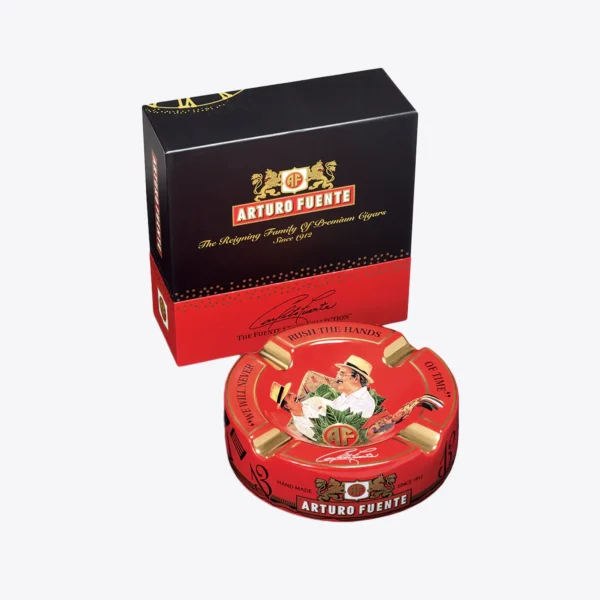 Arturo Fuente Hands of Time 4-Cigar Ashtray Red With Box Arturo Fuente Hands of Time 4-Cigar Ashtray Red With Box
