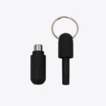 Big Easy Rubber Key Ring 8mm Punch Cut Black Open