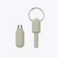 Big Easy Rubber Key Ring 8mm Punch Cut Gray Open