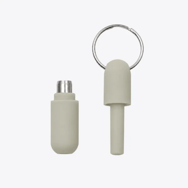 Big Easy Rubber Key Ring 8mm Punch Cut Gray Open