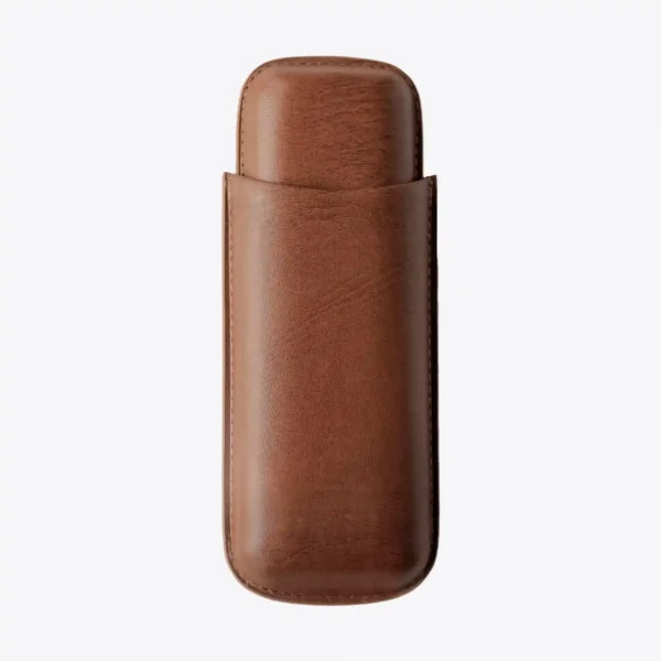 Klaro 2-Cigar Travel Case Brown Leather