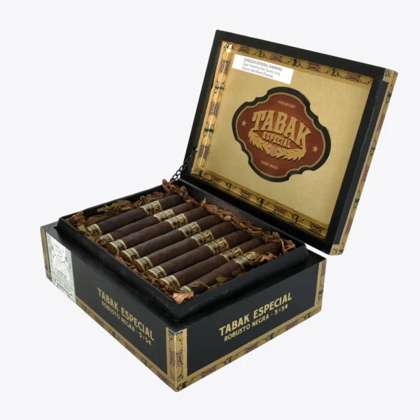 Tabak Especial Robusto Negra Box Open