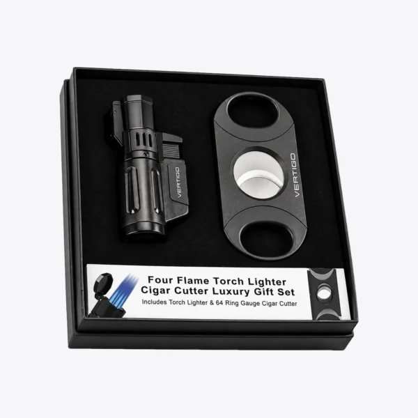 Vertigo Blizzard Triple Torch Lighter and Big Boy Cutter Gift Set