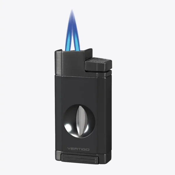 Vertigo Saber Double Torch Lighter Black On