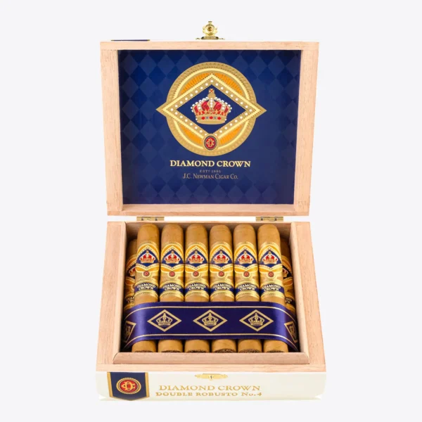 Open box of 20 Diamond Crown Double Robusto No. 4 cigars