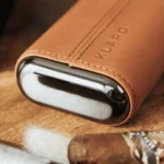Klaro 3 Cigar Travel Case Leather Brown