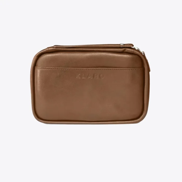 Klaro 8 Cigar Flint Travel Case Leather Brown