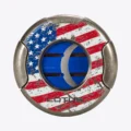 Lotus Meteor round guillotine cigar cutter with an American flag print