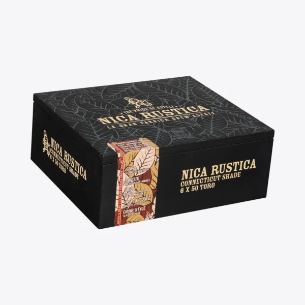 Closed box of Nica Rustica Connecticut Shade Toro cigars