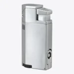 Vertigo Windsor triple torch lighter with punch in silver