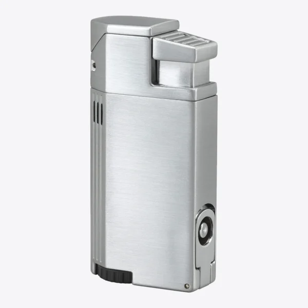 Vertigo Windsor triple torch lighter with punch in silver