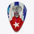 XIKAR Xi2 straight cutter in a Cuban flag design