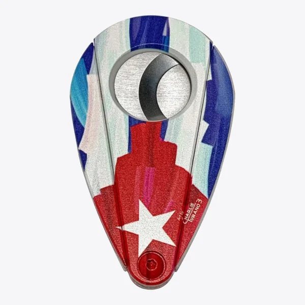 XIKAR Xi2 Straight Cutter Cuban Flag Back Back of the XIKAR Xi2 straight cutter in a Cuban flag design