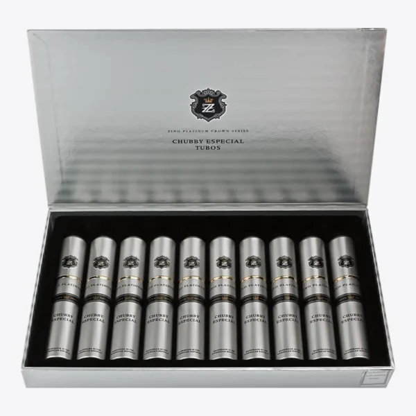 Zino Platinum Crown Chubby Especial tubos box of 10 open