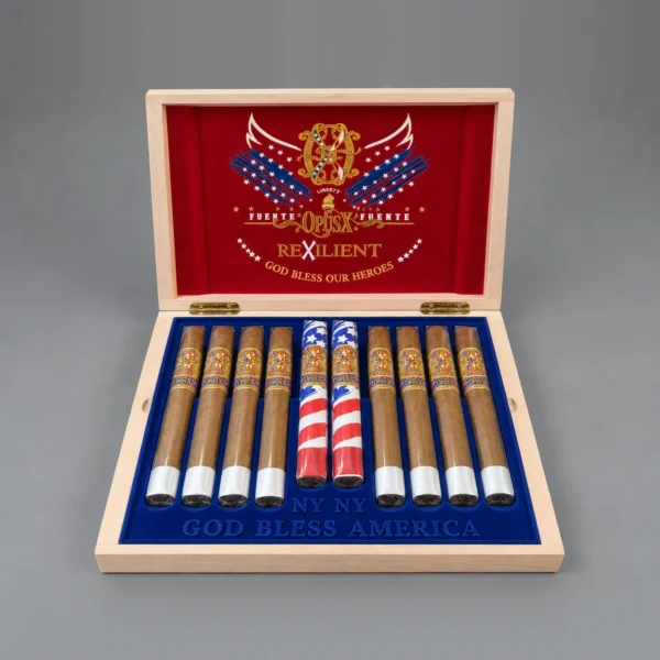 Arturo Fuente Opus X ReXilient Churchill, open box of 20