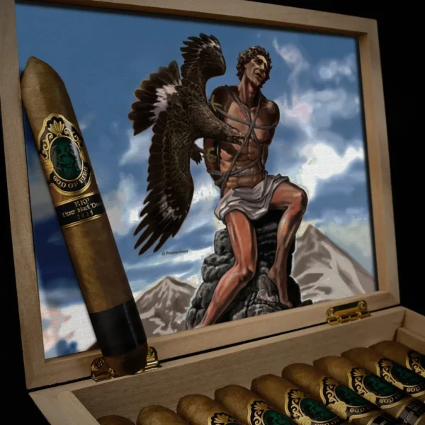 God of Fire KKP Never Back Down Diadema 56 6 1/4″ x 56 God of Fire KKP Never Back Down Diadema 56 by Arturo Fuente for Prometheus