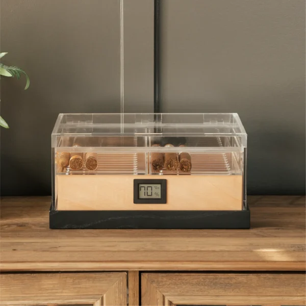 klaro-felix-pro-tupperdor-acrylic-humidor-hygrometer Klaro Felix Pro Tupperdor acrylic humidor