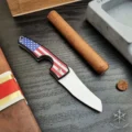 Les Fines Lames Le Petit USA Flag cigar cutter knife