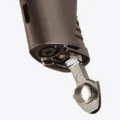 Vertigo Atlas triple torch lighter in gunmetal showing its fold out punch
