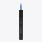 Vertigo Blade Single Torch Lighter Black, lit
