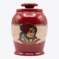 Drew Estate Deadwood Dominicana Red Ceramic Jar Humidor, front