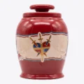 Drew Estate Deadwood Dominicana Red Ceramic Jar Humidor, back