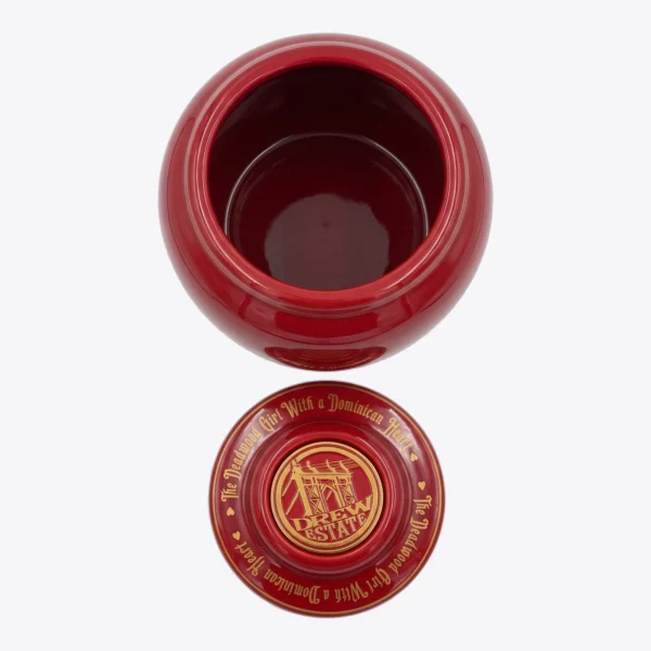 Drew Estate Deadwood Dominicana Red Ceramic Jar Humidor Open Drew Estate Deadwood Dominicana Red Ceramic Jar Humidor, open with the lid off