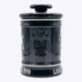 Drew Estate Liga Privada No. 9 Black Ceramic Jar Humidor, back