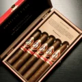 God of Fire By Don Carlos and Carlito Limited Edition 5 Cigar Gift Box, open with five cigars