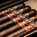 God of Fire By Don Carlos and Carlito 5 cigar gift box, close up of the cigars