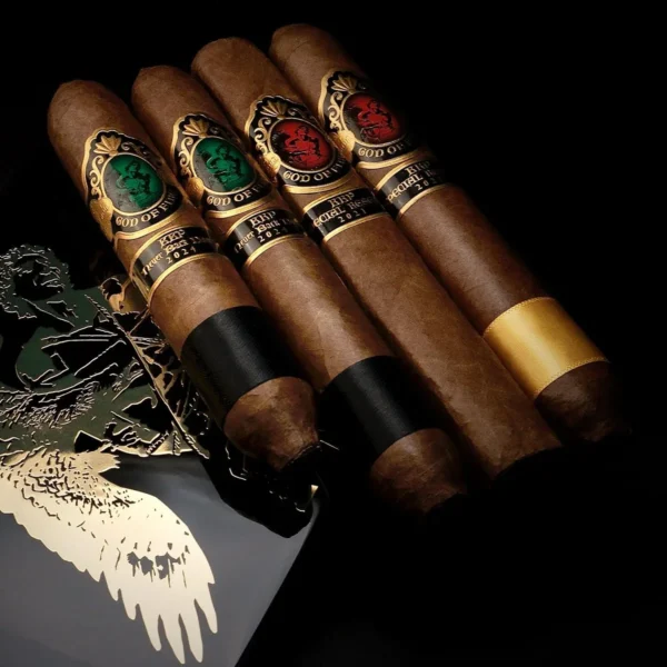 God of Fire KKP 4 Cigar Special Selection, Never Back Down and Special Reserve cigars