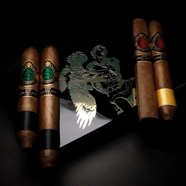 God of Fire KKP 4 Cigar Special Selection Black Lacquer Travel Humidor God of Fire KKP 4 Cigar Special Selection by Arturo Fuente for Prometheus