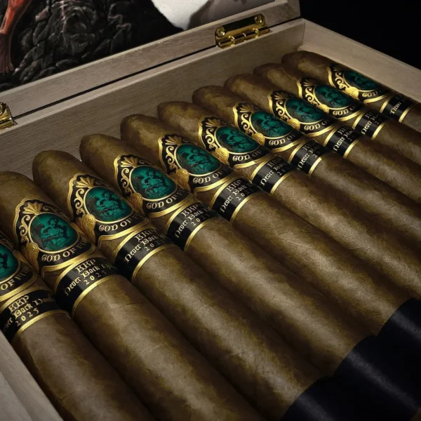 God of Fire KKP Never Back Down Diadema 54 7 1/2" x 54 God of Fire KKP Never Back Down Diadema 54 cigars in the box, 7 1/2 x 54 Diadema by Prometheus