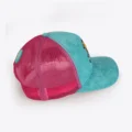 Opus X Society Miami Vice trucker hat, other side view with magenta mesh