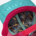 Inside the Opus X Society Miami Vice trucker hat, with MIAMI under the brim and the printed lining