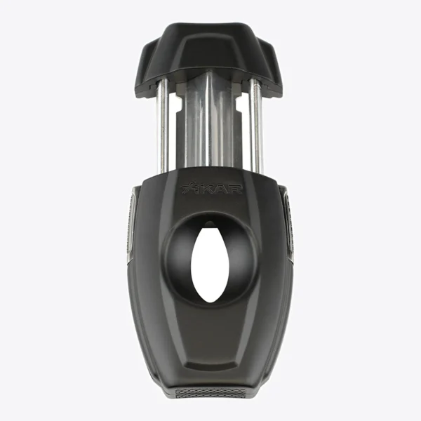 XIKAR VX2 V-Cut in Black, open, showing the cutting bowl